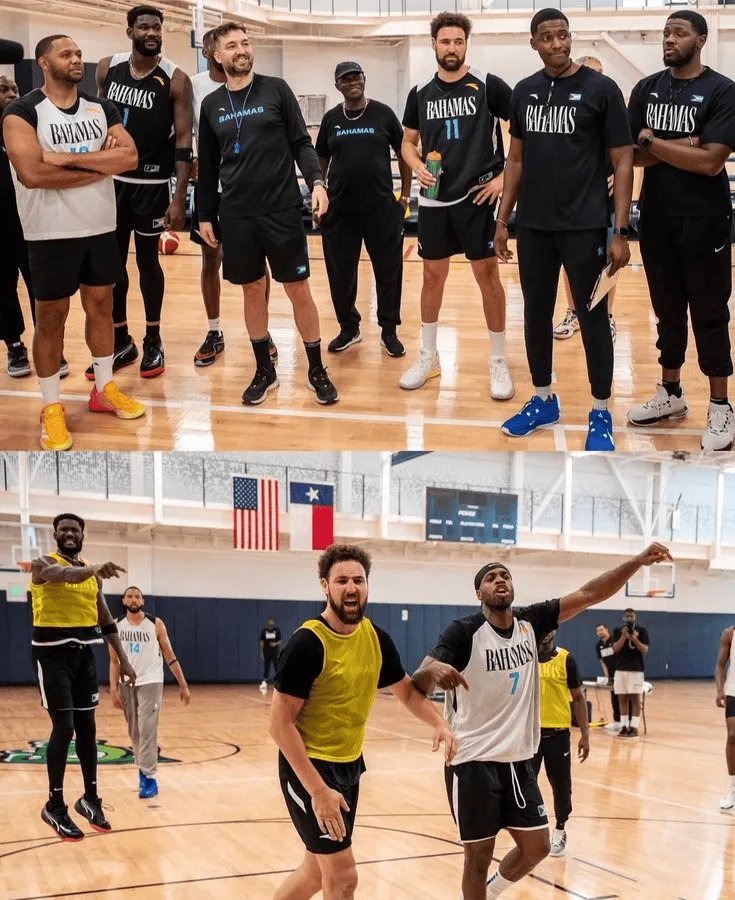 这个阵容怎么样？巴哈马晒训练照：艾顿、戈登、克莱等人都有